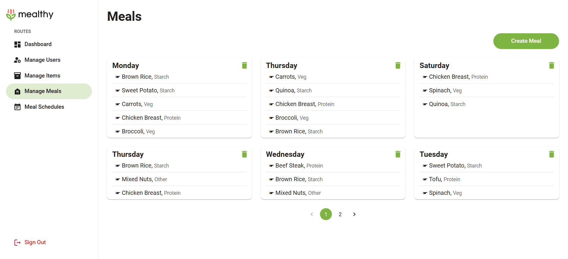 Mealthy screenshot 1